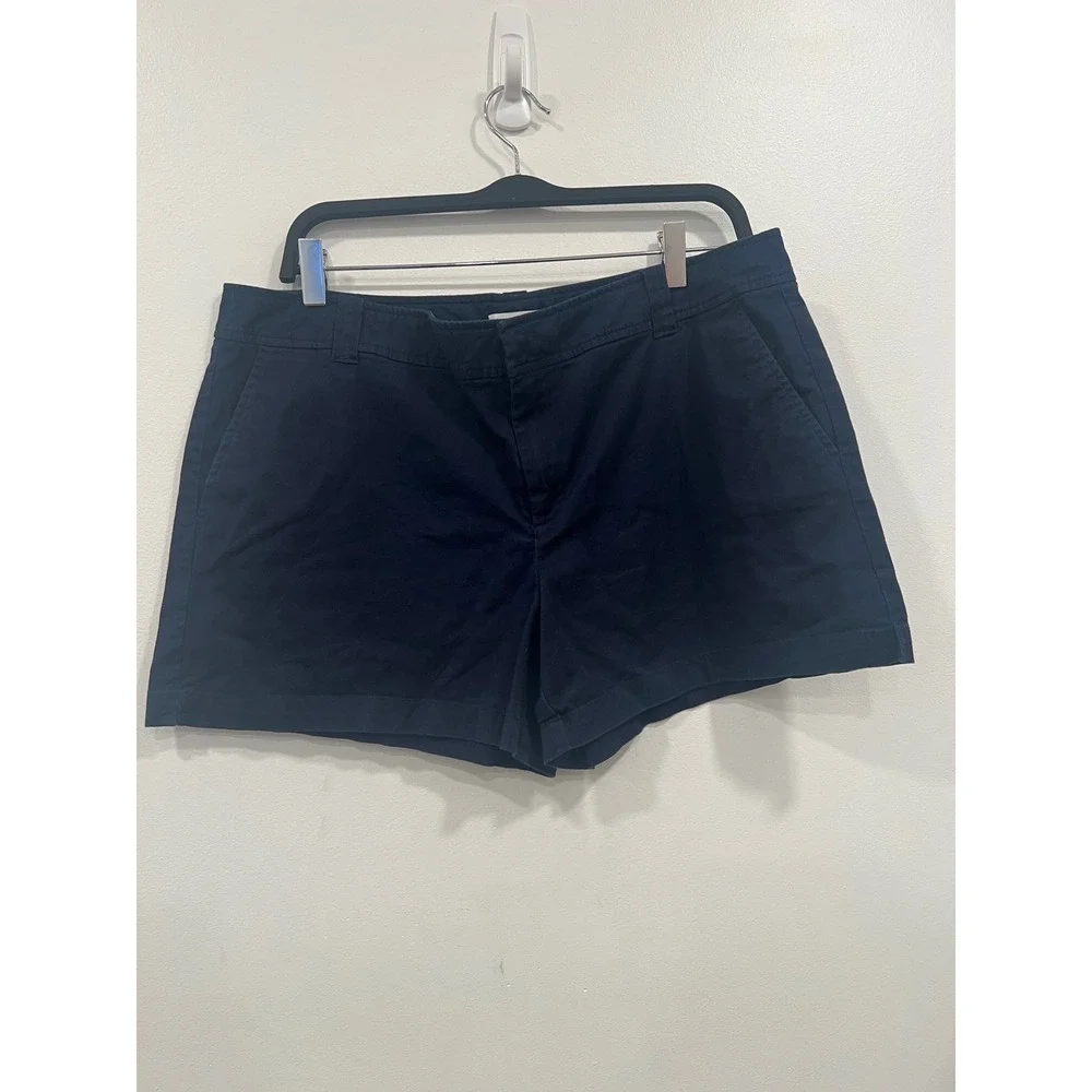 New York & Company Shorts Womens 14 Navy Blue Excellent Chino Casual Summer